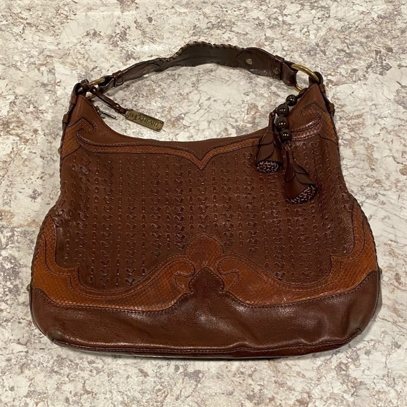 Lockheart Hobo Brown Leather Bag Purse - Picture 1 of 14
